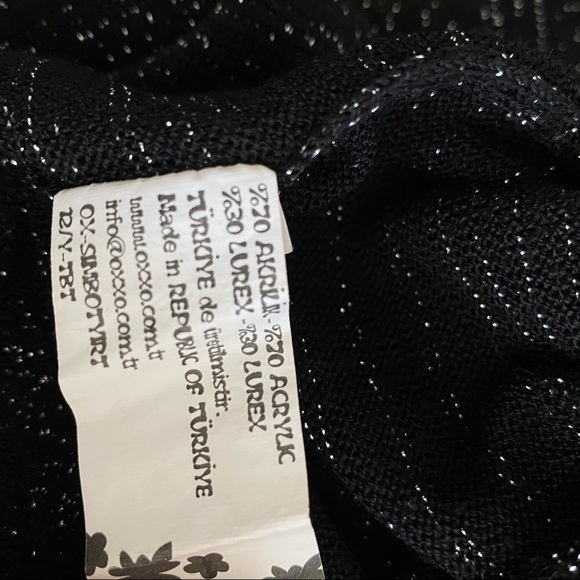 OXXO Black And Silver Long Sleeve Jumper size M - Picture 5 of 6